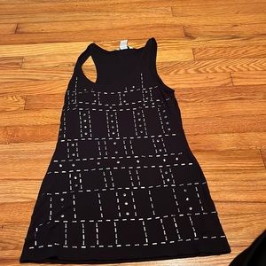 Tank top Black with studs on the front
